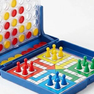 2-in-1 Connect 4 & Ludo Star – Classic Family Board Games for Fun-Filled Game Nights, Ages 6+