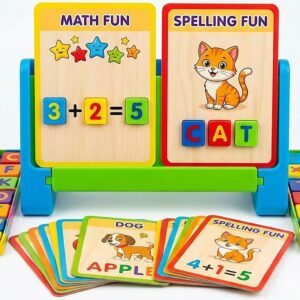 2-in-1 Educational Spelling & Math Game – Letter & Number Matching Learning Toy for Kids | Fun Early Learning Activity Set