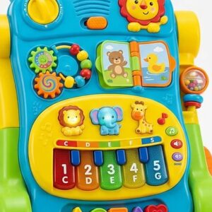 2-in-1 Piano Rack & Walker - Interactive Music and Learning Walker for Babies 0 Months+