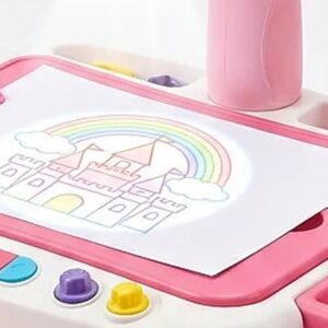 2-in-1 Tetris Projection Painting Table – Creative Art & Puzzle Playset | Unicorn-Themed Drawing & Block Game for Kids (Ages 3+)