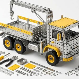 317-Piece Alloy Toy Truck Building Set – Intelligent Assembly Series | STEM Educational Construction Kit for Kids