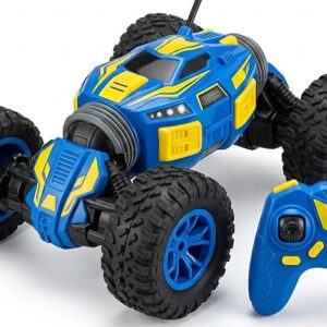 360° Spins RC Stunt Car – High-Speed Remote Control Flip Car with 2.4GHz Control | Double-Sided Driving, LED Lights & Off-Road Tires (6+ Years) – KidsTown.pk