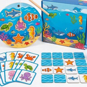 4-in-1 Ocean Educational Game Set for Kids – Puzzle, Memory Game, Domino & Flash Cards | 124 Pieces Learning Activity Box | Preschool Educational Toy Ages 3+ – KidsTown.pk