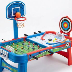 5-in-1 Multi-Function Sports Table Game for Kids – Mini Soccer, Basketball, Bowling & Arcade Board Game Set | Two-Player Educational Sports Toy Ages 3+