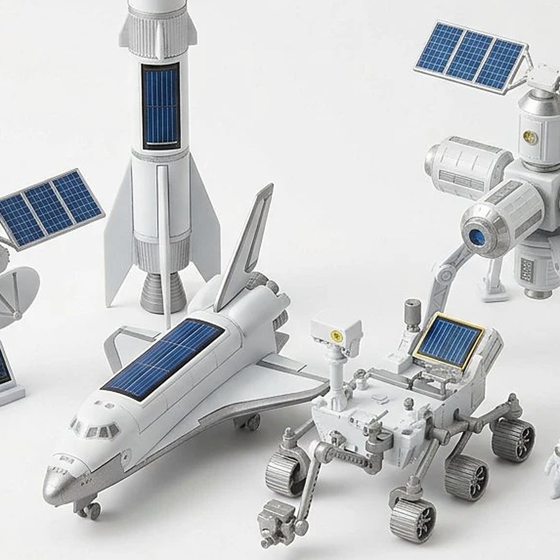 6-in-1 Solar Rechargeable Space Fleet Kit - STEM Educational Space Toy for Kids