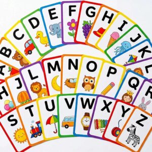 ABC 26-Piece Flash Cards Set - Vibrant & Colorful Educational Aid for Kindergarten Early Language Skill Development – KidsTown.pk