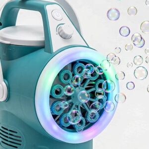 10 Holes Electric Lighting Fun Bubble Machine