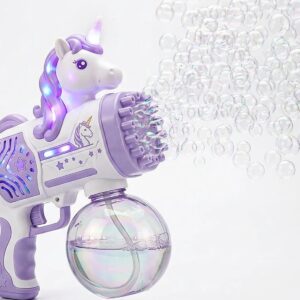 10 Holes Unicorn Crazy Automatic Bubble Gun
