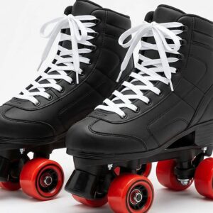 10* Inches Adults Four Wheel Roller Skating Shoes - Red