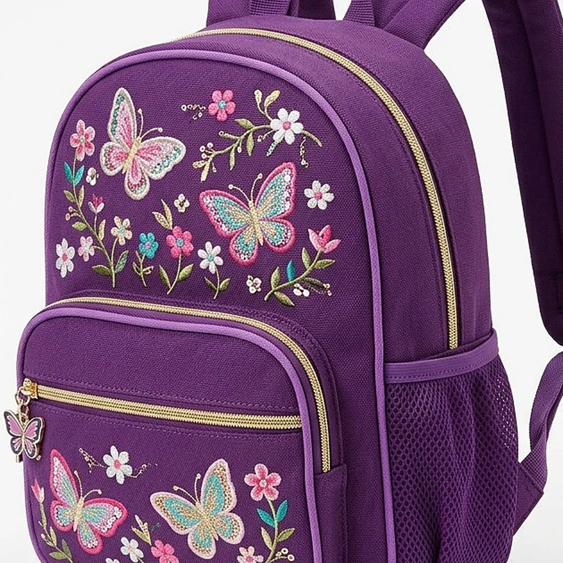 10* Inches Girls Fancy Backpack - Purple