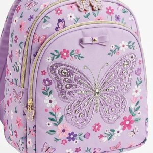 10* Inches Girls Fancy Butterfly Backpack - Light Pink
