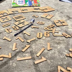 Alpha-Numeric & DMAS Drawing Stencils Kit for Kids - Wooden Learning Set
