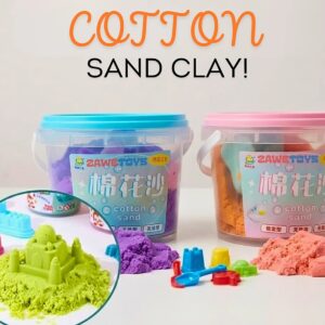 Cotton Sand Clay for Kids — Soft Stretchy Sensory Play Sand Kit