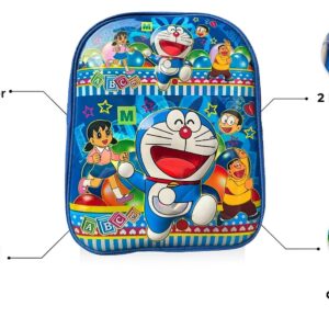 Doraemon School Bag for Kids (2 Pockets) — Cartoon Character Backpack