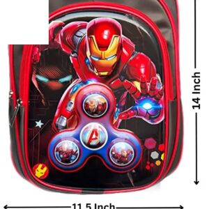 Iron Man School Bag for Kids (2 Pockets) — Boys Character Backpack