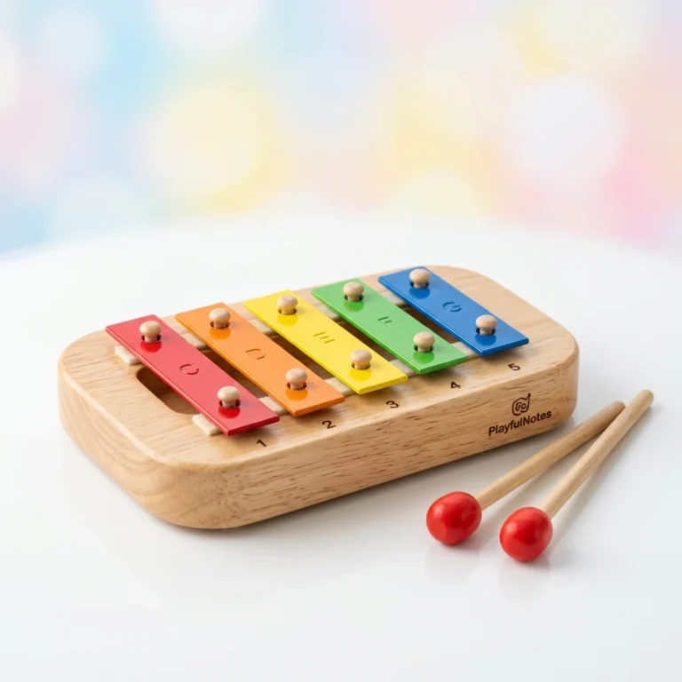 Mini Wooden Xylophone – 5-Note Musical Toy with 2 Mallets for Kids