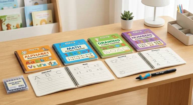 Sank 4-in-1 Magic Practice Copybook Set (4 Books + Pen)