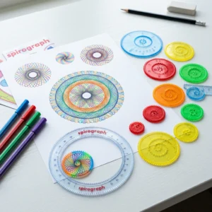 Spiral Design Geometric Ruler Set Spirograph Stencil Kit – KidsTown.pk